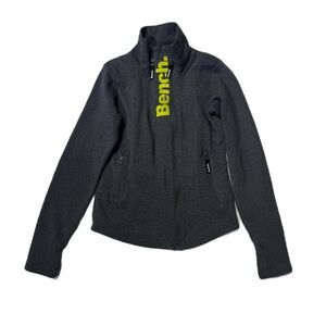 _Bench Sweater - Boys Large - Dark Gray with Neon Green - $16_